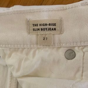 Madewell high rise slim boy jean, size 27
